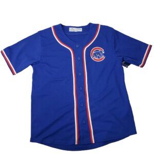 Chicago Cubs youth boys blue sports jersey size L 10/12